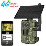 Simples Market 4G cellular trail camera with solar panel, camo housing, 2K night vision IP65 outdoor