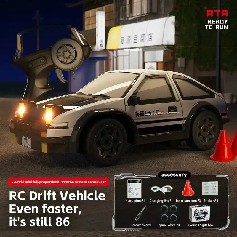 1 64 Scale Desktop RC Drift Car 2 4GHz High Speed Four Wheel Remote Control Car for Gaming Parties Gift