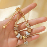 Women's Fashion Panjiadorado Element Heart Love Bracelet For Dating Travel Parties Festivals Gift