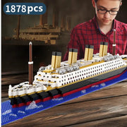 Titanic Cruise Ship Building Block Model Kit For Kids Desktop Puzzle Toy Birthday Gift For Boys And Girls