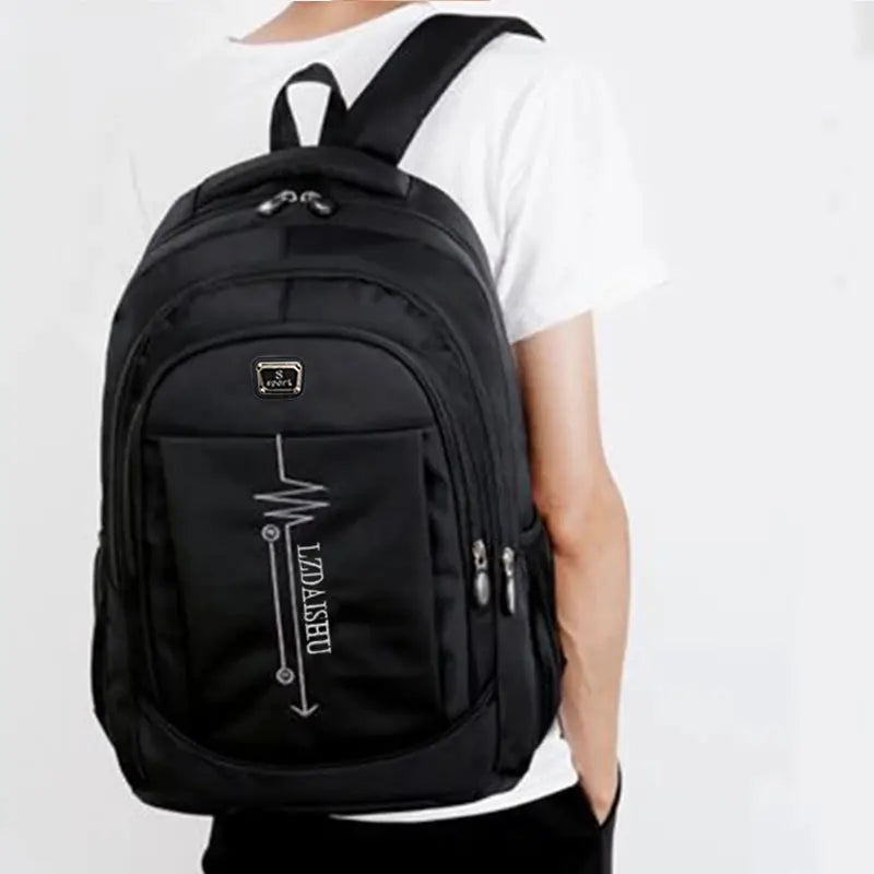 Business casual backpack by Simples Market, black large-capacity laptop bag