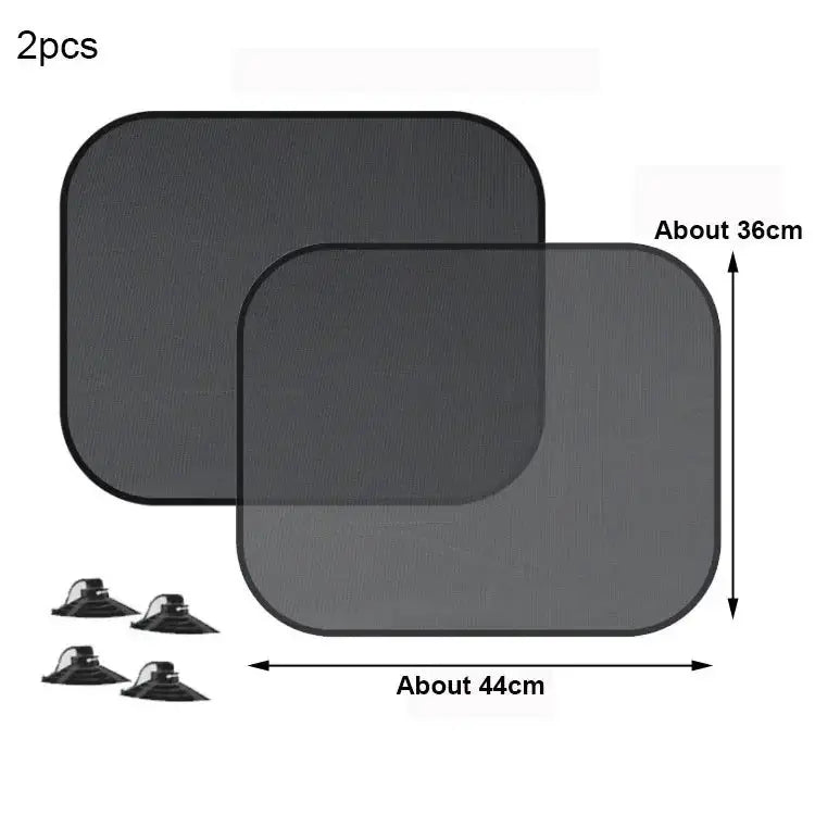 Seametal Car Sun Shade Side Window Curtain Front Rear Universal Fit UV Blocking Suction Cup Sun Protection