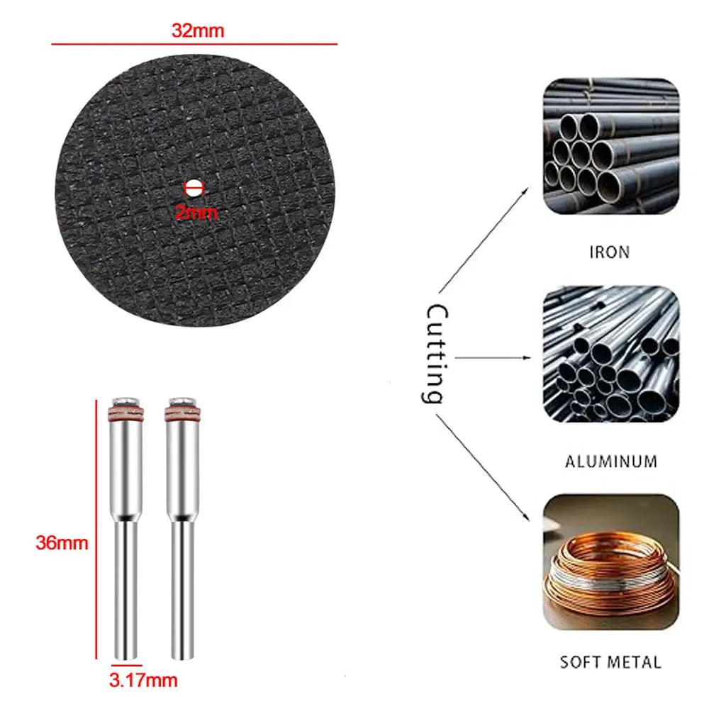 31Pc HSS Cutting Discs Set For Circular Saw And Mini Drill Rotary Tool Multi Size Blades For Cutting Metal Wood Stone PVC