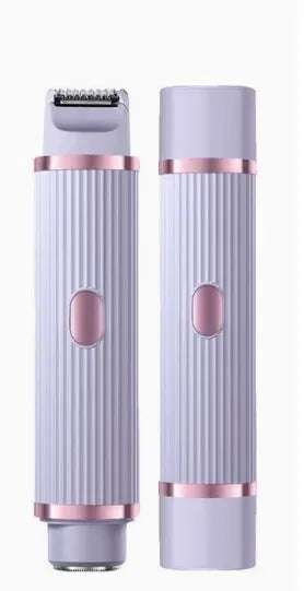 Electric shaver set of 2 by Simples Market, lavender with pink accents, for facial, legs, bikini, body hair removal.