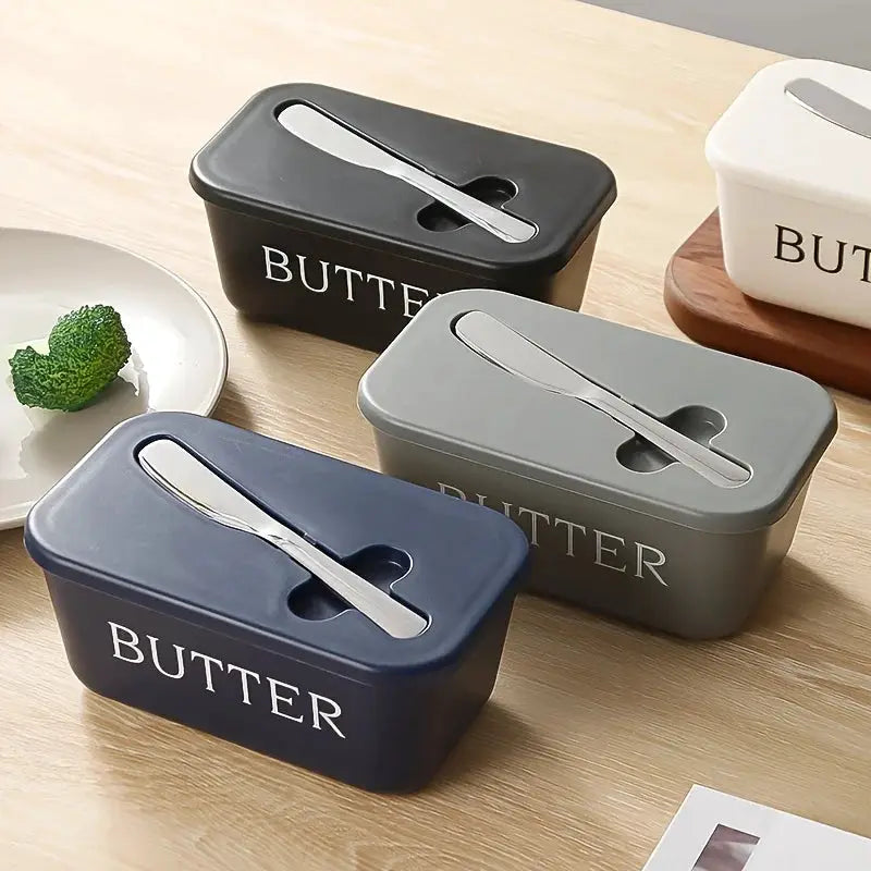 Home Essentials Butter Container With Knife Sealed Airtight Butter Box For Easy Slicing And Serving