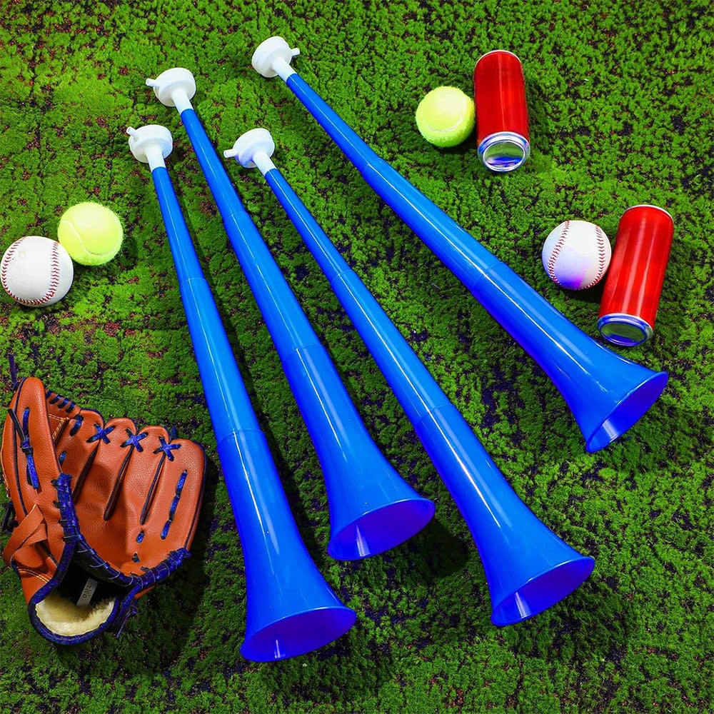 4 Pack 24 Inch Collapsible Stadium Horn Vuvuzela Noisemakers
