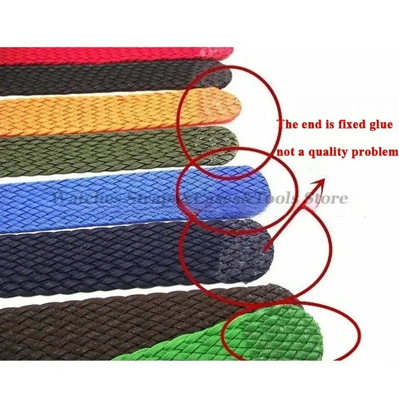 14mm 16mm 18mm 20mm 22mm Nylon Woven Canvas Watch Band for Perlon for Omega Strap Watchband Men Women Sport Bracelet 2035