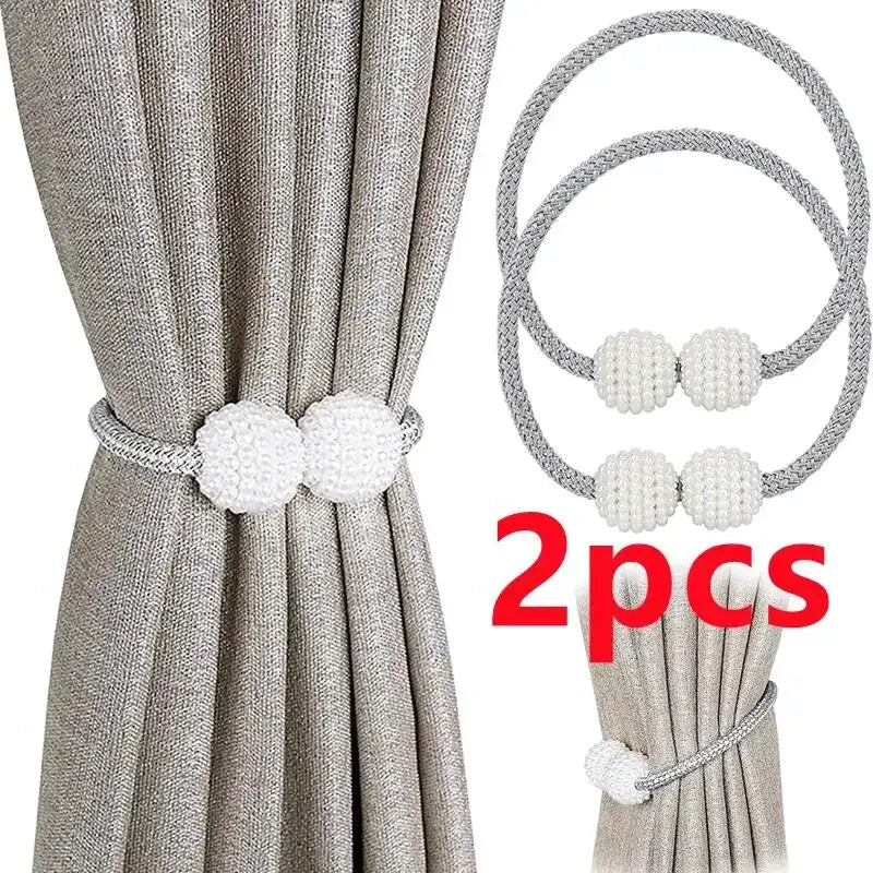 Pearl Magnetic Curtain Clips Tie Back Buckles European Style Curtain Holdbacks No Drill Easy Install