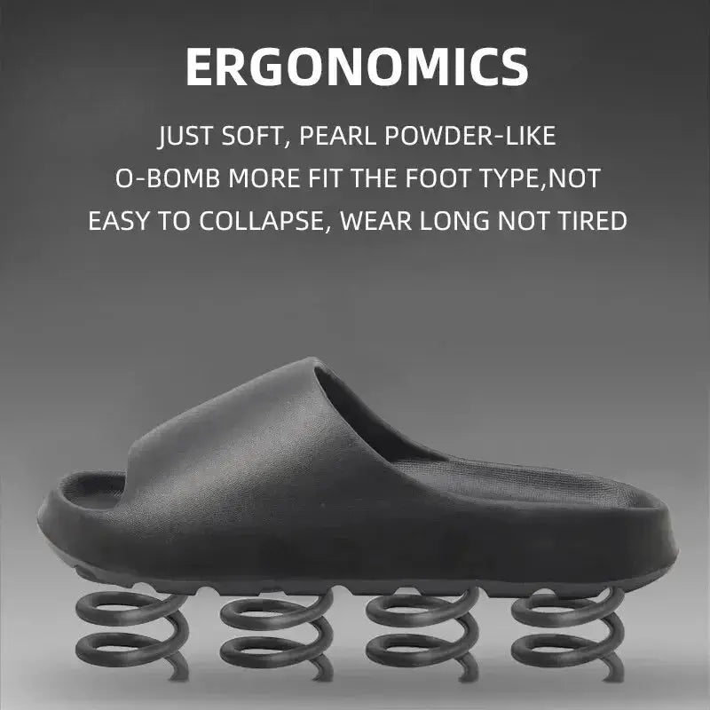 Coconut EVA Thick Slippers For Unisex Indoor Outdoor Comfort Lightweight Anti Slip Platform Soft Cushioned Footbed