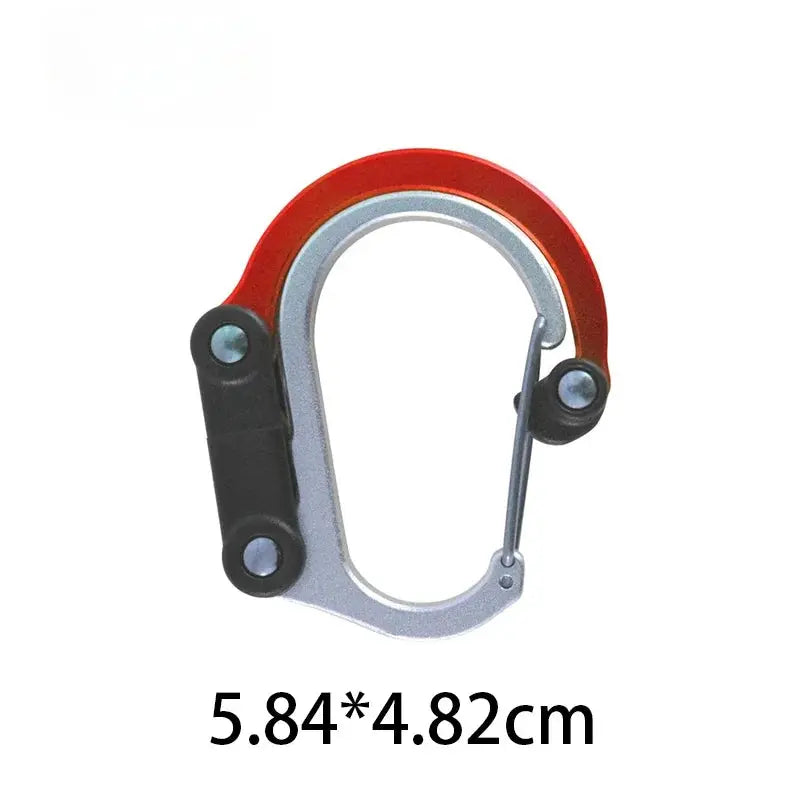 Multifunctional Hybrid Gear Clip Carabiner With 360 Degree Rotating Hook And Strong Buckle For Camping Hiking Travel