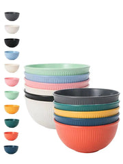 4 To 11 Piece Plastic Bowl Set Reusable And Durable For Camping Picnics Kitchen Microwave And Dishwasher Safe