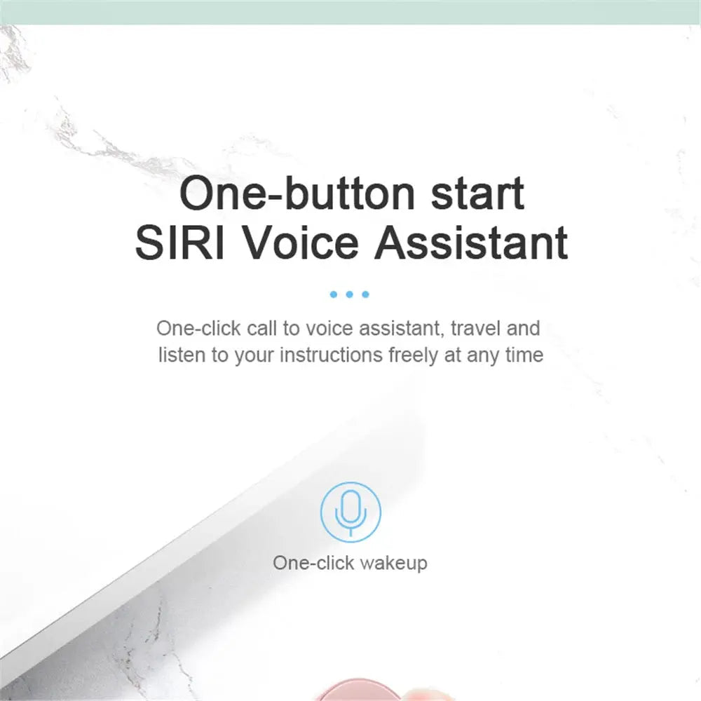 Simples Market A6S wireless Bluetooth earphones; one-button start Siri voice assistant and touch-control headset