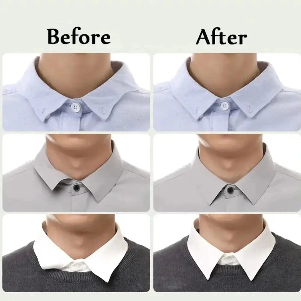 50 Piece Self Adhesive Collar Pads And Styling Tape For Warp Free Neat Shirt Collars Neck Protector
