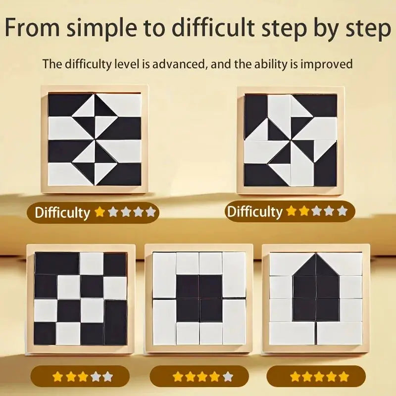 120 Level Black And White Hidden Building Block Puzzle For Children Intelligent Parent Child Interactive Tabletop Game