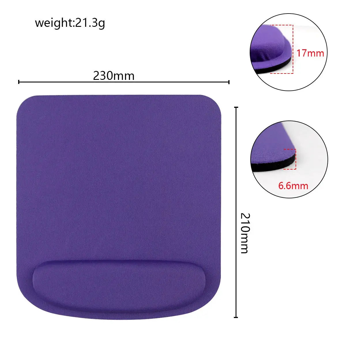 Ashiboogoole Ergonomic EVA Mouse Pad Wrist Rest for Computer and Office Use Solid Color Comfort Mat