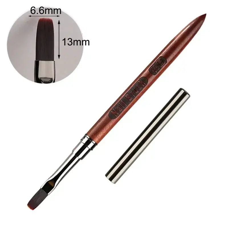NailCraft Wood Gel Painting Brush For Gel Tip Extensions And Acrylic Builder With Precision Fine Bristles For Nail Art