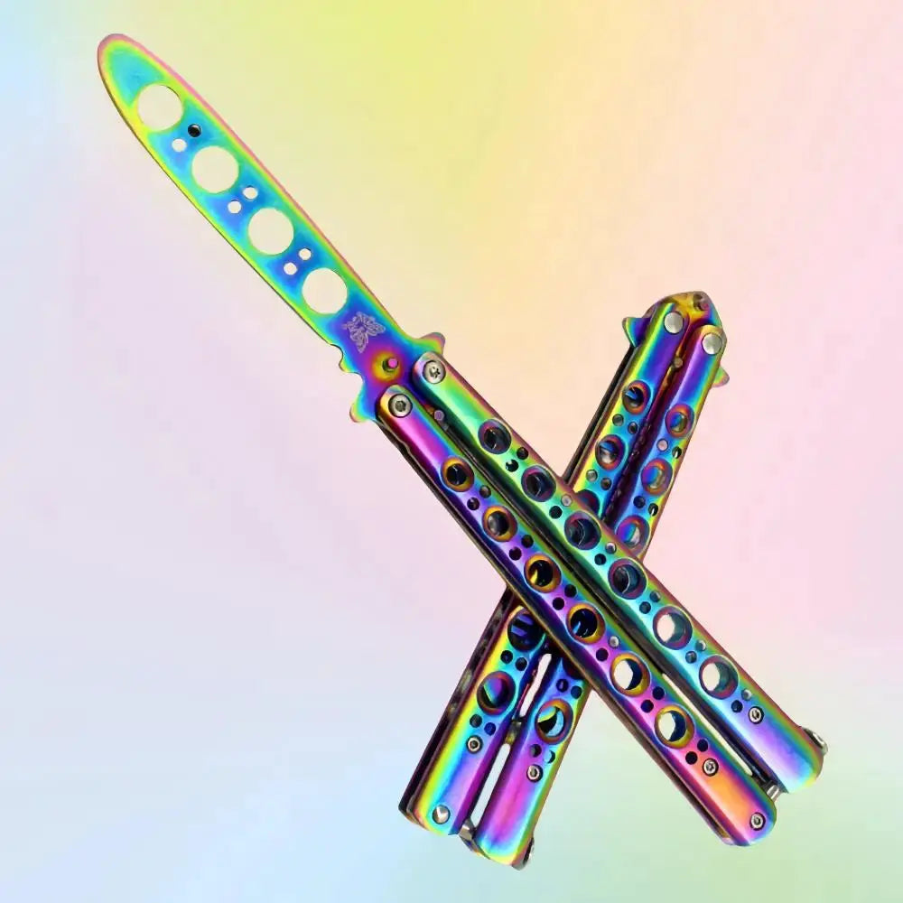 Butterfly Knife Trainer Foldable Portable Stainless Steel Pocket Practice Knife For Outdoor Games And Tricks