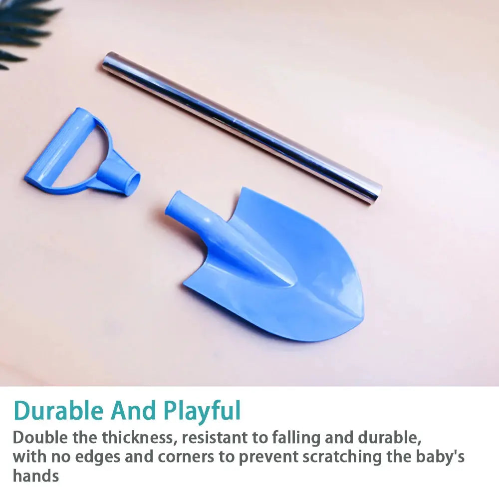 MSFTOYS 56cm Stainless Steel Beach Shovel For Sand And Snow Pointed Shovel Toy Thickened Outdoor Shovel For Kids Gift