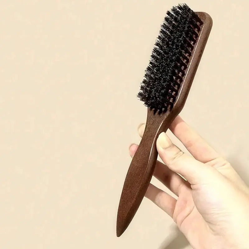Brown pointed-tail bristle comb by Simples Market, anti-static for unisex home use