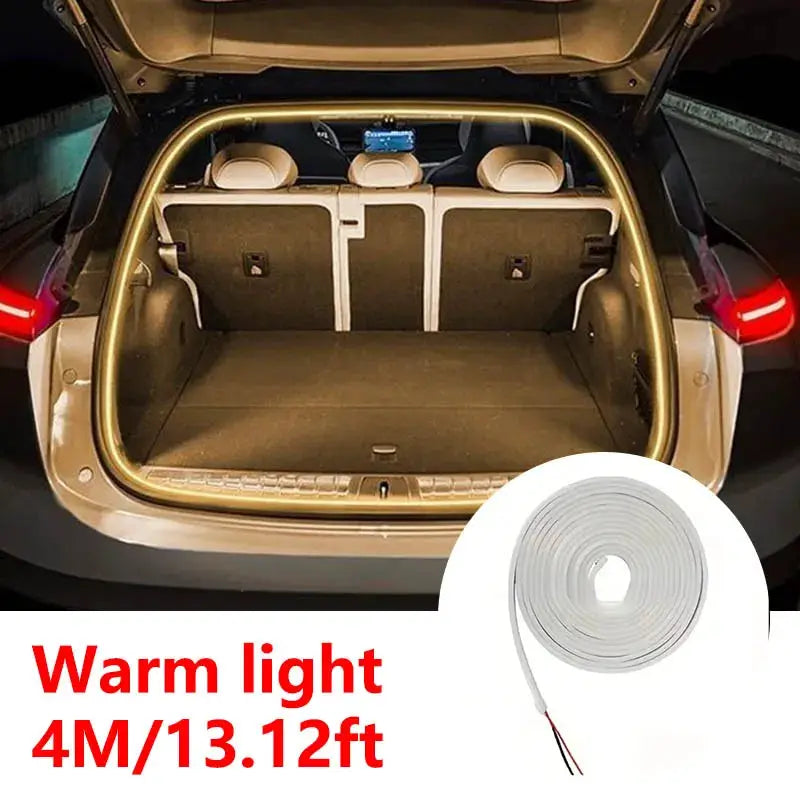 Car LED Trunk Lighting Strip With High Brightness Wiring Free Installation Automatic Sensing Tailgate Ambient Light