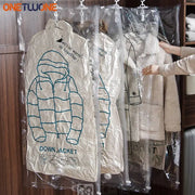 Hanging Vacuum Storage Bags Space Saver Vacuum Seal Storage Bags for Suits Dress Coats Jackets Closet Organizer