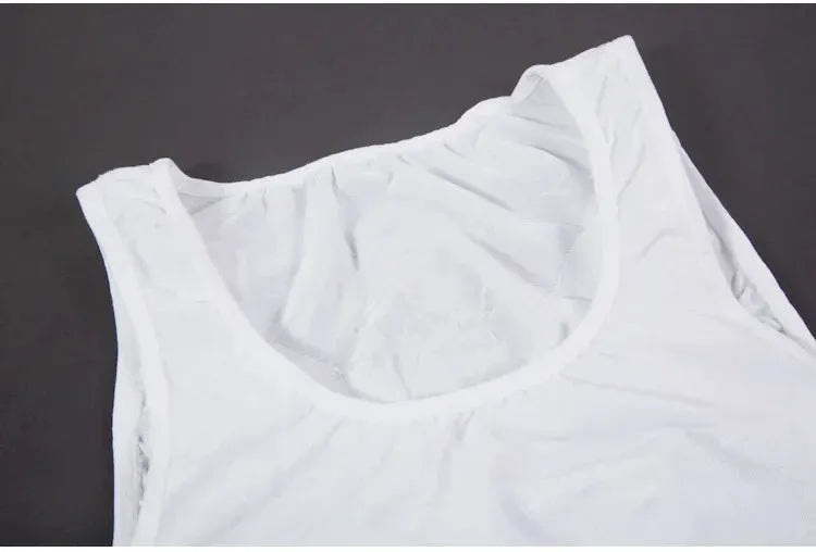Slimming vest by Simples Market, white sleeveless men's shapewear undershirt