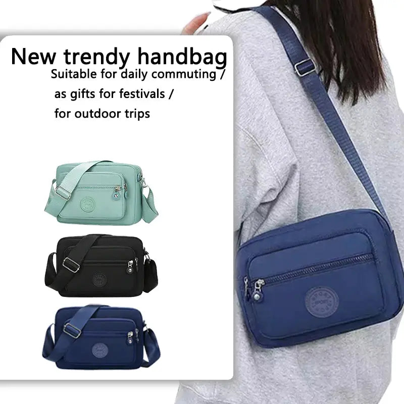 Simples Market crossbody bag set: 3-pack in mint, black, and navy with adjustable shoulder straps