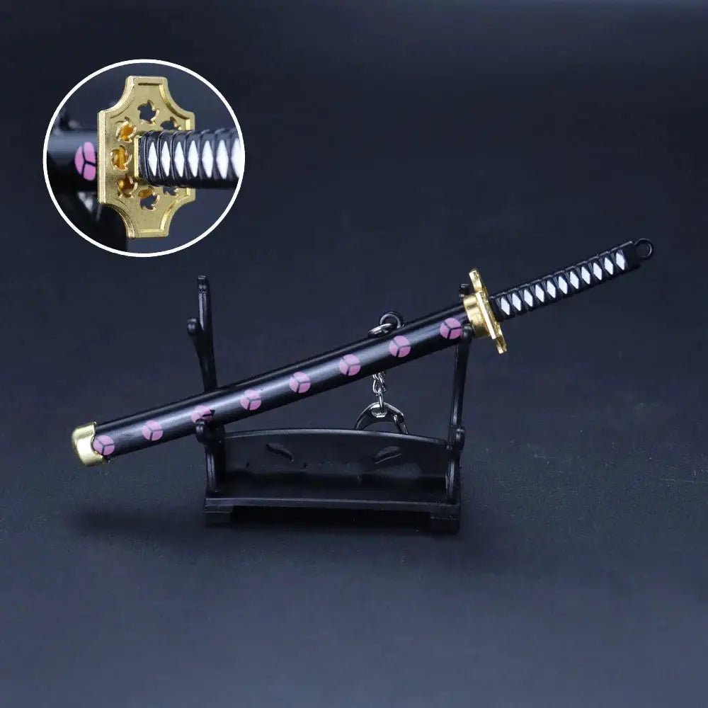Mini Roronoa Zoro Samurai Sword Keychain With Scabbard Anime Collectible Gift For Fans And Cosplay - Simples Market