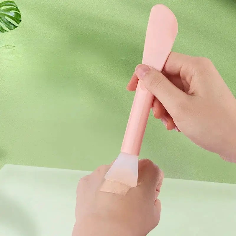 Silicone Facial Mask Brush With Soft Head And Scraper Dual Use Mud Film Tool For DIY Beauty Wholesale