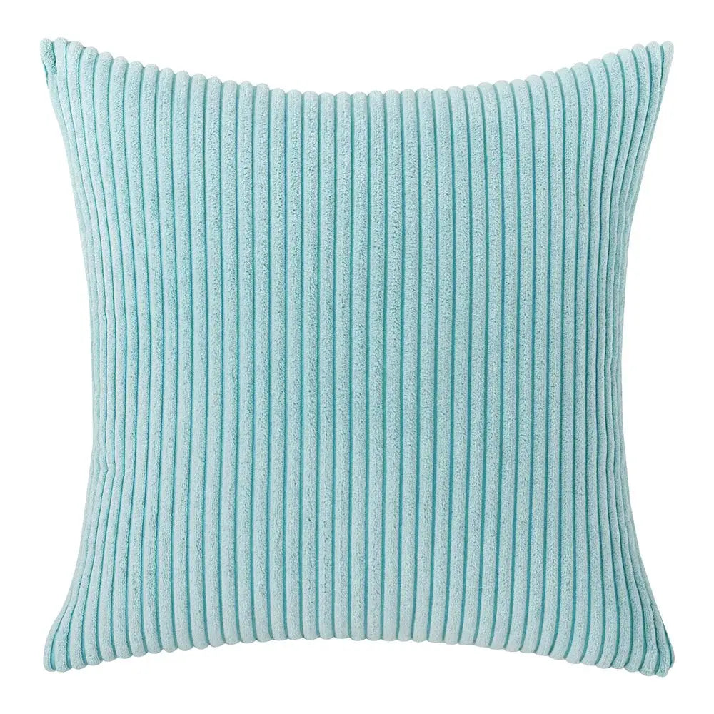 Pillow cover, light turquoise corduroy with vertical stripes, Simples Market