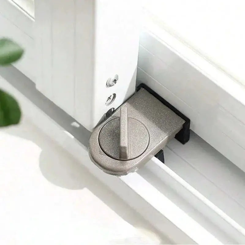 Window safety lock aluminum alloy sliding window lock by Simples Market, silver finish