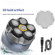 HOMEFISH Electric Head Shaver for bald men, 6D rotary heads, rechargeable and waterproof with USB-C charger