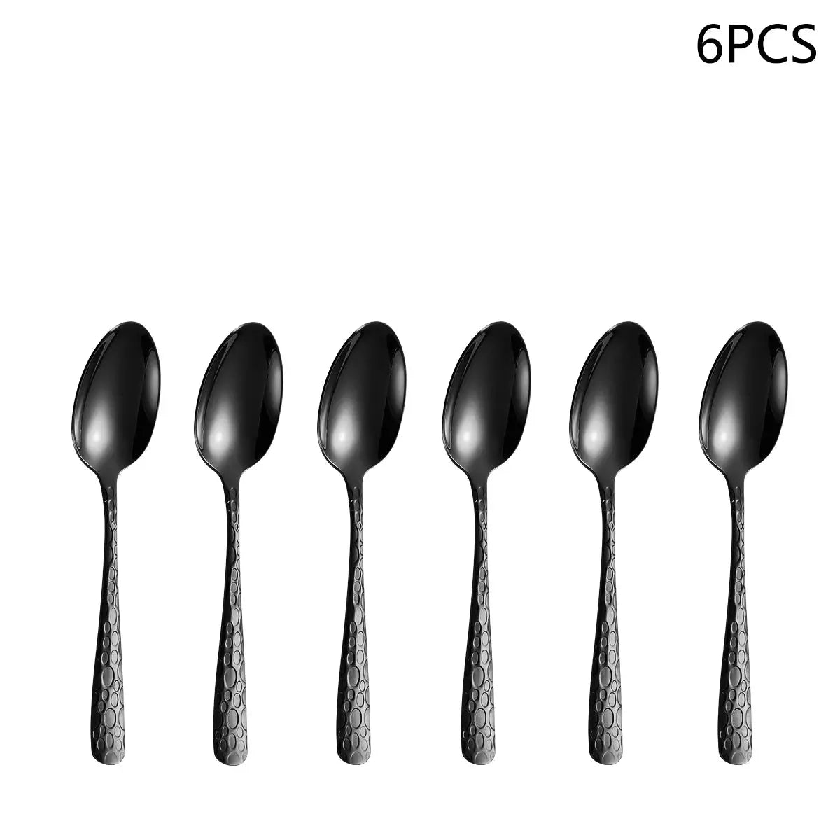 Black Stainless Steel Cutlery Set 4 6 16 24 Pieces Knife Fork Spoon For Home Kitchen Holiday Dinner Tableware