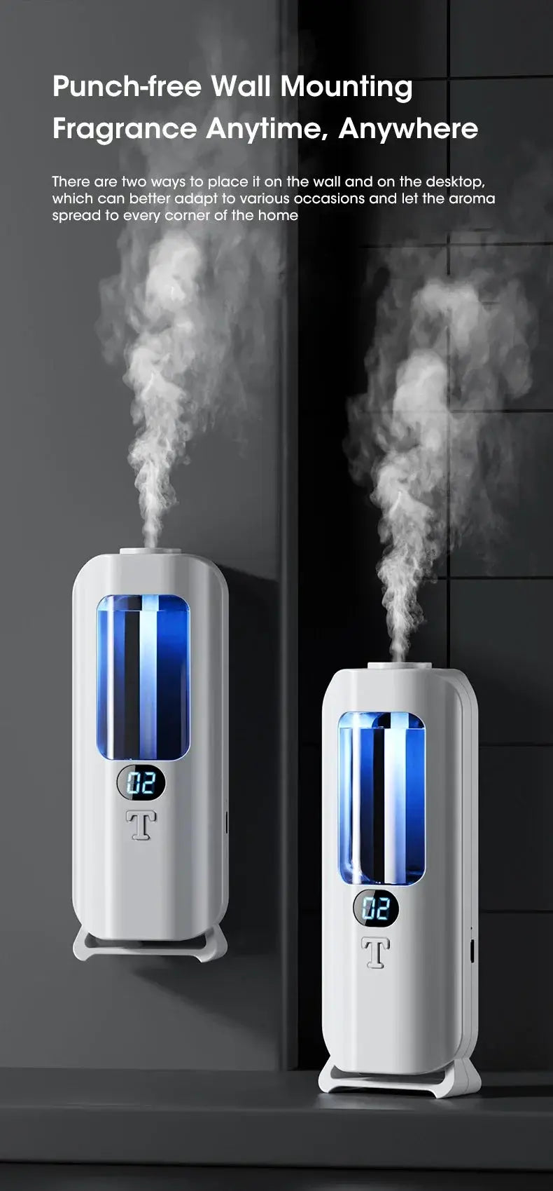 Rechargeable Aromatic Diffuser 5 Modes Essential Oil Diffuser Machine Homemade Perfume Diffuser for Home Car Room Fragrance