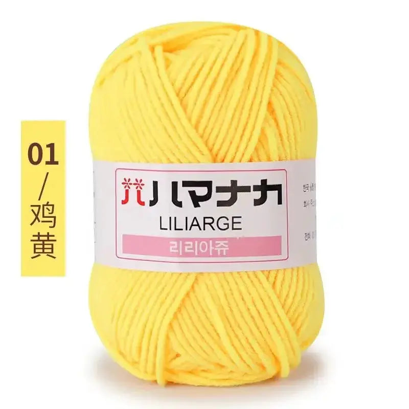 Milk Sweet Soft Cotton Baby Yarn Bamboo Blend Velvet Thick Wool For Hand Knitting And Crochet DIY Sweaters