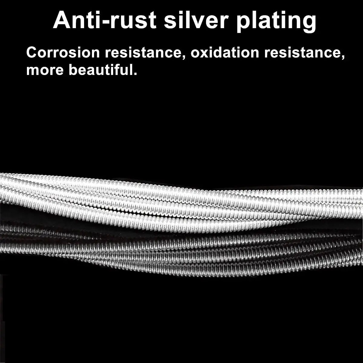 Miwayer 6 Piece Classical Guitar Strings Set Clear Nylon With Silver Plated Copper Windings Super Light Gauge