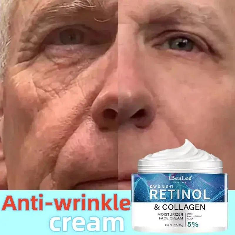 Retinol Anti Wrinkle Cream For Men With Collagen Hyaluronic Acid Moisturizing Firming Face And Neck Korean Skincare