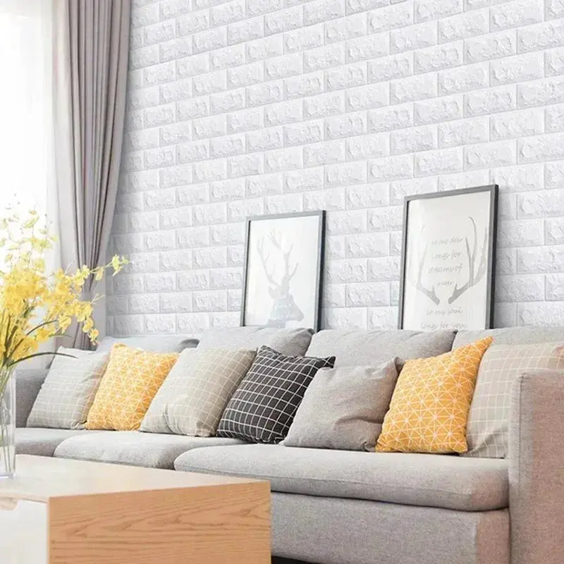 EverWall 3D Self Adhesive Waterproof Brick Wall Stickers Realistic Texture Moisture Resistant Durable Finish