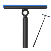 EHOMGUI shower squeegee by Simples Market with telescopic black handle and blue blade for glass doors