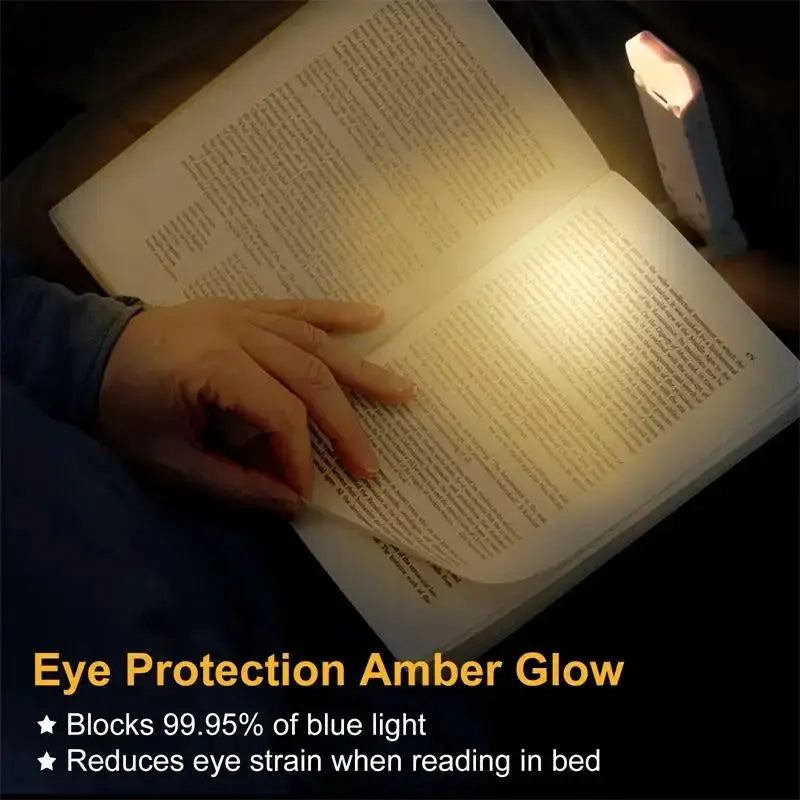 Mini Reading Clip Light USB Charging LED Night Light With Adjustable Brightness And Eye Protection Portable Book Lamp