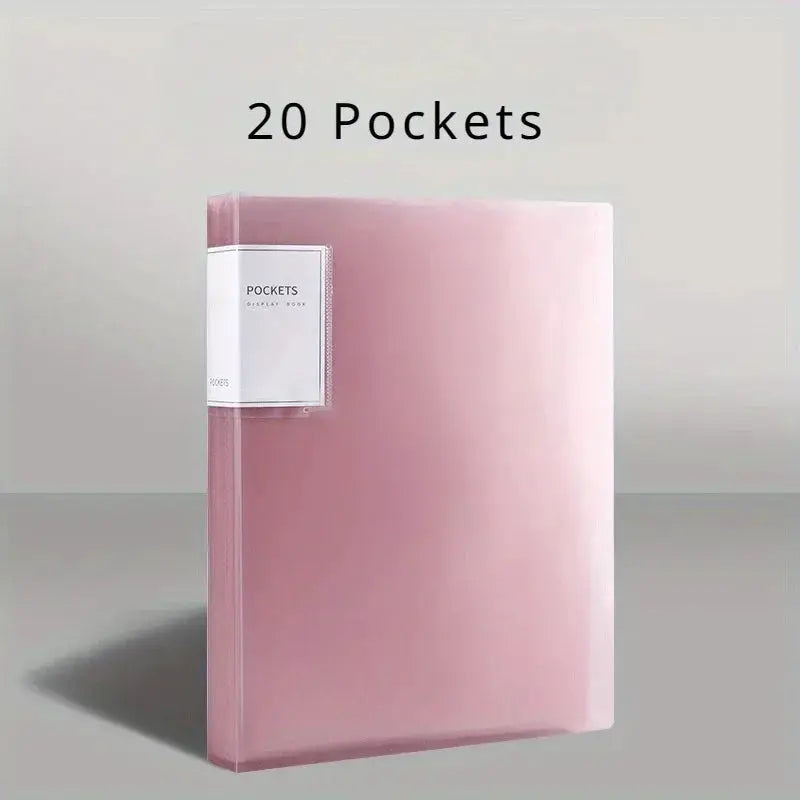 Simples Market pink A4 transparent insert folder with 20 pockets