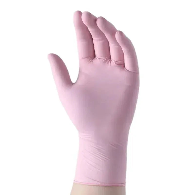 Single pink nitrile glove for household cleaning and kitchen use