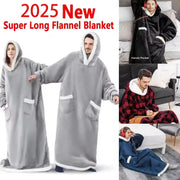 CozyCloud Super Long Wearable Fleece Blanket Hoodie 150cm For Women And Men Cold Proof Winter Comfort