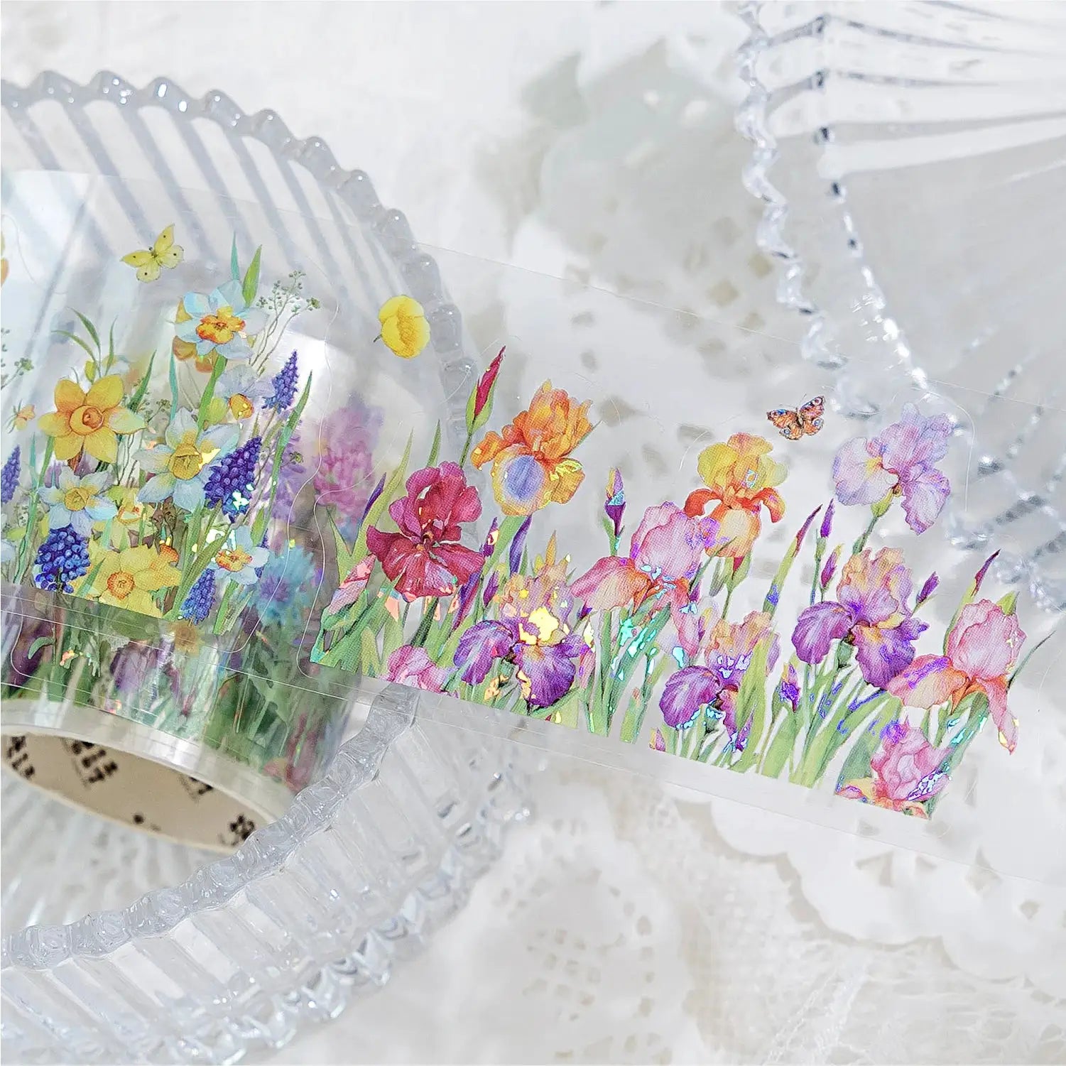 Jianqi PET Plant Vine and Branch Pattern Decorative Tape 50mm by 2m For Scrapbooking DIY Crafts Masking Tape