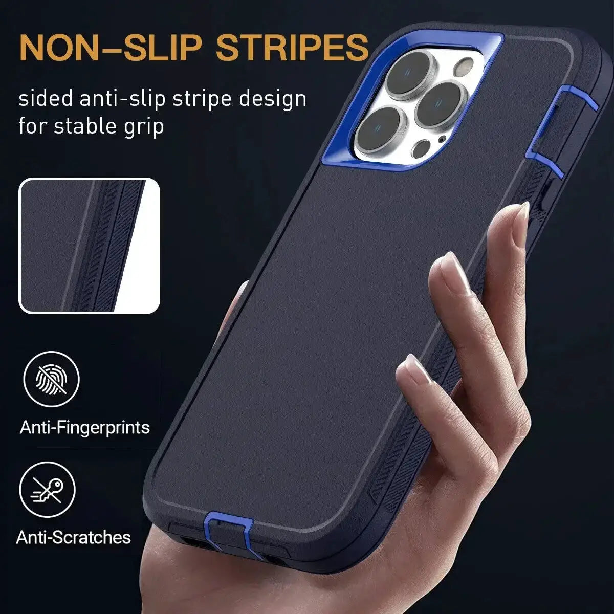 ArmorGuard ProShield 3in1 Heavy Duty Armor Shockproof Case For iPhone 16 Pro Max Dustproof Protection