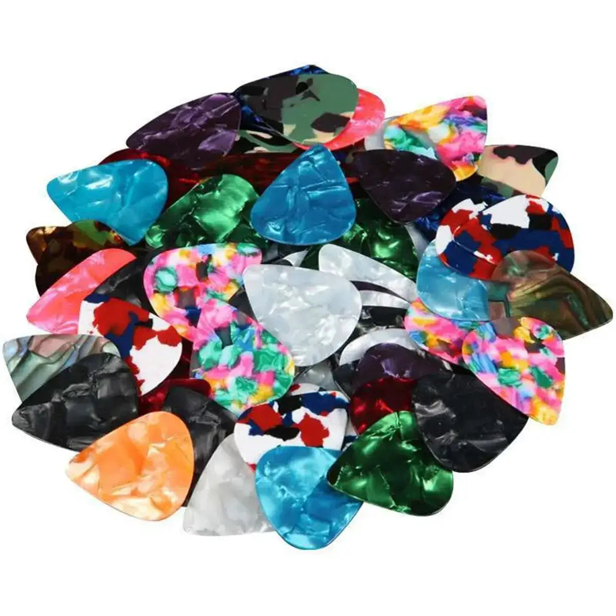Miwayer 100 Piece Mixed Color Guitar Picks Pack Celluloid Assorted Thicknesses 0.46mm 0.71mm 0.96mm