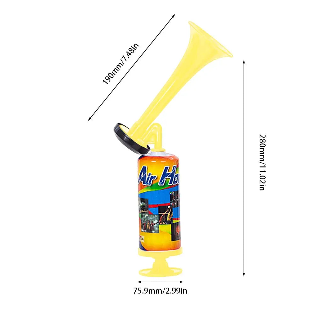 Portable Air Horn With Hand Pump Loud Stadium Sound for Soccer Events