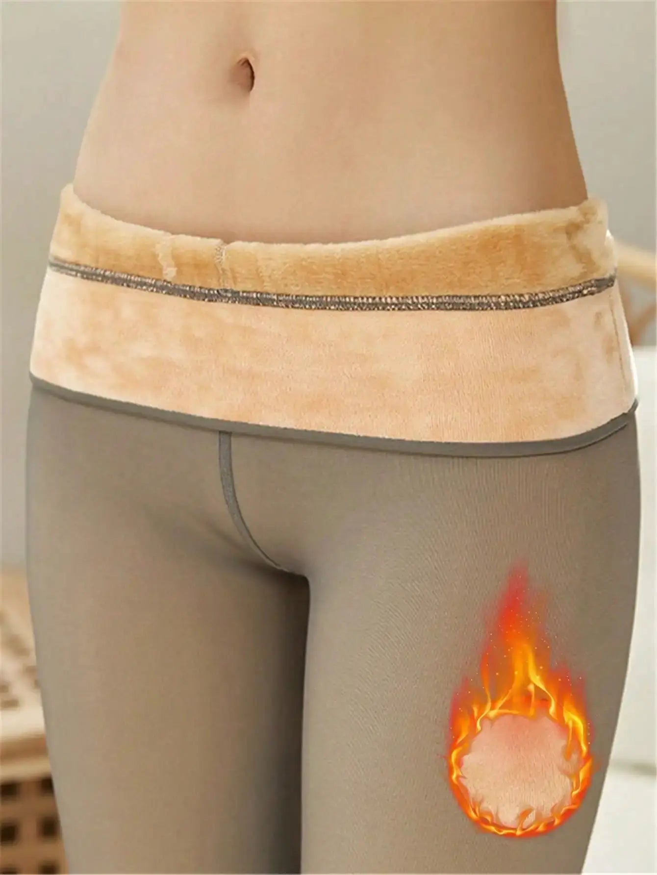 ThermaPlus Plus Size Thickened Thermal Translucent Pantyhose 200g High Elasticity High Waist Tights For Autumn And Winter