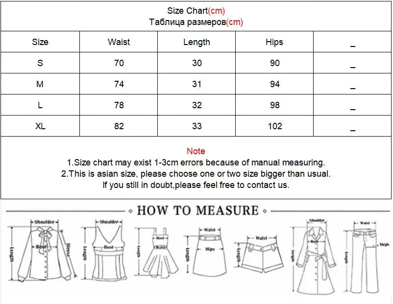 Simples Market black and white office lady A-line skirts with belt; size chart and measurement diagram shown