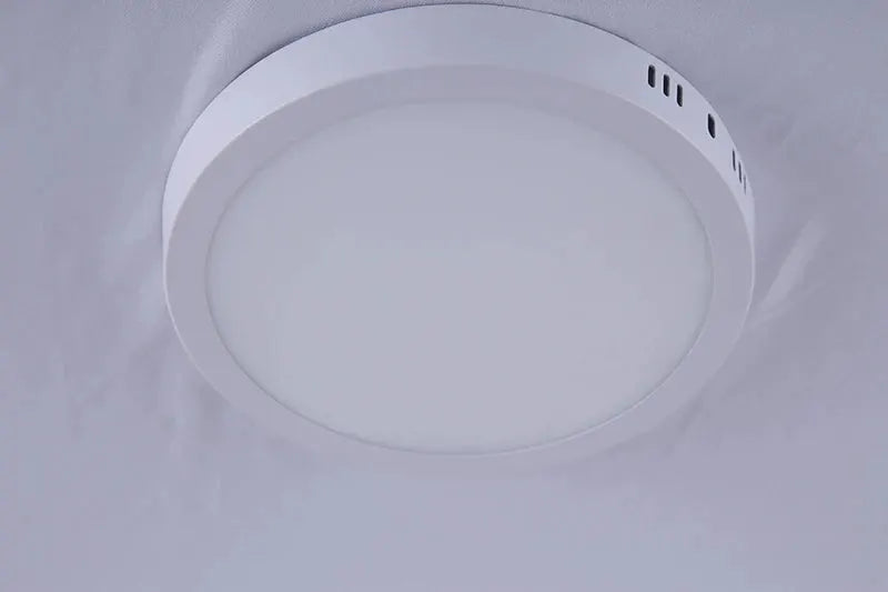 Round white ultra-thin LED ceiling light panel, flush-mount